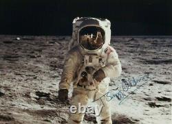 Buzz Aldrin Apollo 11 Signé Rouge Série Numérotée Iconic'visor Photo' Authentique