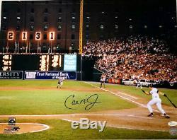 Cal Ripken Jr 2131 Autographié 16x20 Photo Jsa Coa Baltimore Orioles Authentic