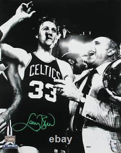 Celtics Larry Bird Authentique Signé 16x20 Photo Avec Red Auerbach Bas Témoin