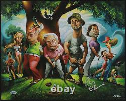 Chevy Chase Caddyshack Authentic Signé 16x20 O’keefe Lithographie Bas Témoin