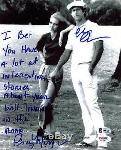 Chevy Chase & Cindy Morgan Caddyshack Authentique Signé 8x10 Photo Bas Témoin 1