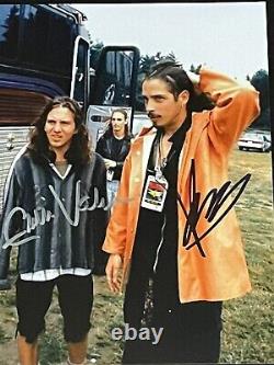 Chris Cornell Et Eddie Vedder Ont Autographié 8x10 Photo, Signée, Authentique, Coa