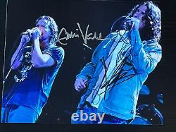 Chris Cornell et Eddie Vedder, photo autographiée 8x10, signée, authentique, COA