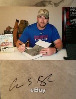 Chris Kyle L'american Sniper Signé Autographié Livre Psa / Dna Authentique + Photo