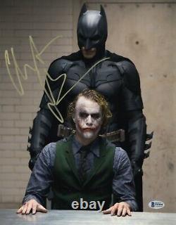 Christian Bale a signé une photo 11x14 de The Dark Knight, autographe authentique Beckett