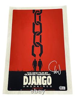Christoph Waltz a signé une photo de 12x18 de Django Unchained avec une authentique dédicace Beckett.