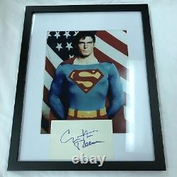 Christopher Reeve 1985 Superman Signé Autograph Index Card Jsa Authentifié