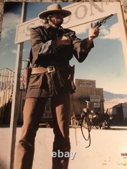 Clint Eastwood In-person 11x14 Signé Photo Coa Psa/adn Outlaw Western