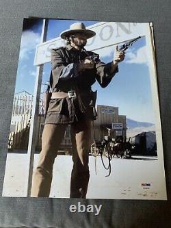 Clint Eastwood In-person 11x14 Signé Photo Coa Psa/adn Outlaw Western