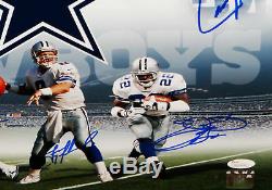 Dallas Cowboys Sb Mvp Multi-signé 16x20 Photo- Jsa Assermentée