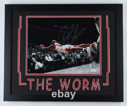 Dennis Rodman Signé Autographié 11x14 Encadré Photo Jsa Authentic Bulls 2 Worm