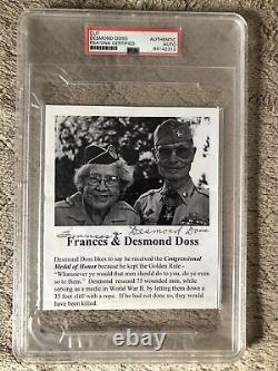 Desmond Doss Signé Photo Avec Épouse Frances Né 1917 Décédé 2006 Psa Authentic