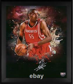 Dikembe Mutombo Houston Rockets Encadrés Autographiés 20 X 24 En Photo De Fond