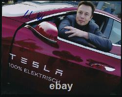 Elon Musk Tesla Autographe Authentique Autographié Signé 8x10 Photo Coa Uacc