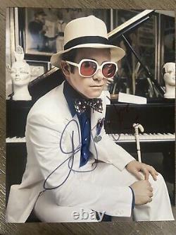 Elton John 8 X10 Photo Signée Authentique Image Lettre d'Authenticité COA Ex