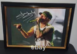Eminem Signé À La Main Photo Avec Coa Encadré 8x10 Slim Shady Authentique