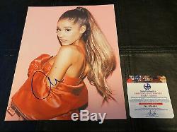 Grande Ariana Signe Autograph 8x10 Photo Thank U Suivant CD Gai Coa Authenticated