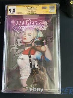 Harley Quinn #75 Couverture Photo Cgc 9.8 Auto Signé Par Margot Robbie Authentifié