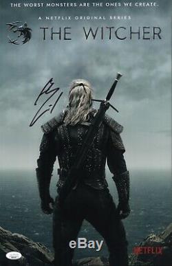 Henry Cavill Signée À La Main 11x17 The Witcher Geralt Authentique Autograph Jsa Coa