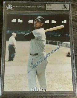 Hof Ted Williams Signé Auto 8x10 Pic Photo Sox Rouge Beckett Slabbed Authentic
