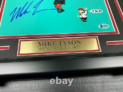 Iron Mike Tyson Authentique Signé Autographié 8x10 Photo Encadrée Punch-out Bas Coa