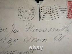 James Naismith Psa/dna Signé Enveloppe Autographe Certifié Authentique, Rare