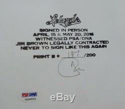 Jim Brown Autographié Authentique Signé 16x20 Photo Browns Avec Statistiques Psa 7a39953