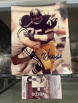 Joe Greene Pittsburgh Steelers Signé 8x10 Photo Nm Jsa Authentic #2