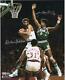 Julius Erving 76ers & Kareem Abdul-jabbar Lakers Signé 16 X 20 1977 Asg Photo