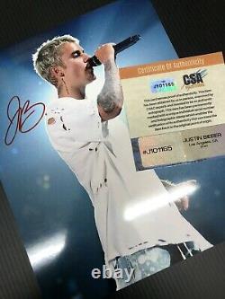 Justin Bieber Autographe Authentique Signé À La Main 10x8 Photo Avec Coa