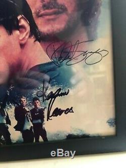 Keanu Reeves Et Patrick Swayze Point Break Signé Authentique Photo 8x10