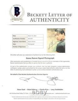 Keanu Reeves Signé 11x14 Photo Point Break Autographe Authentique Beckett Loa