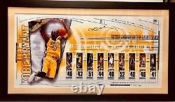 Kobe Bryant A Signé Lakers Scoring Streak Poster Upper Deck Authentifié Le /108