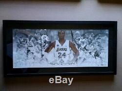 Kobe Bryant Mvp Dédicacé Lakers Collage Photo Encadrée Coa