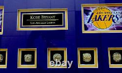 Kobe Bryant Signé Autographed Authentic Jersey #8 Photo Et 6 Bagues Psa/dna