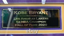 Kobe Bryant Signé Autographied Authentic Jersey #8 Photo Et 6 Bagues Ensemble Psa/adn