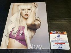 Lady Gaga Signed Autograph Press Promo Photo 8x10 Gai Coa Authenticated
