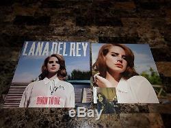 Lana Del Rey Rare Main Authentique Signé Vinyle Lp Record Born To Die + Photo Coa
