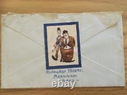 Laurel Et Hardy Authentique Original Signé Photographie Et Enveloppe