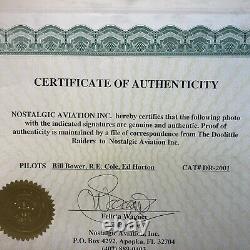 Les Doolittle Raiders Signent Une Photo Automatique Encadrée D'un Certificat D'authenticité
