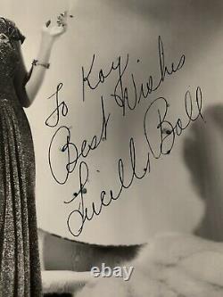 Lucille Ball Inscrit Et Signé Argent Gélatine Glossy Photo I Love Lucy Coa Rko