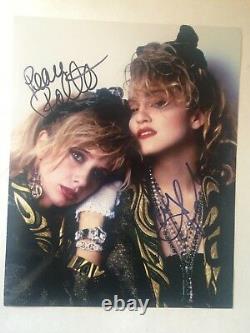 Madonna & R. Arquette 3x Cast Signé À La Main Autographié Tm Authentic 2 Items / Coa
