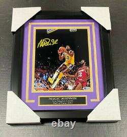 Magic Johnson Lakers Signé Authentic Autographied 8x10 Photo Encadrée Bas Coa