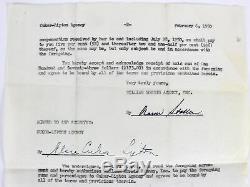 Marilyn Monroe Authentique Signé 8,5x11 2 Page 1950 Document Juridique Bas # A79368