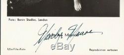 Marilyn Monroe Scarce Authentique Main Originale Signée Autograph Ufa Carte Postale