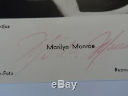 Marilyn Monroe Scarce Main Authentique Signé Autograph Vintage Carte Photo