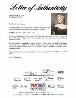 Marilyn Monroe To Joe Love & Kiss Authentic Signé 11x14 B&w Photo Psa #v07962