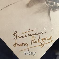 Mary Pickford Vintage Photo Autographiée Withlifetime Authenticité Garantie