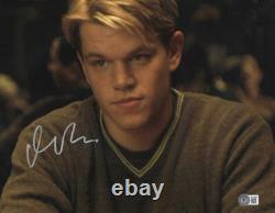 Matt Damon Signé 11x14 Photo Rounders Authentic Autograph Beckett Coa D