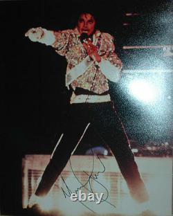 Michael Jackson Authentic 16 X 20 Autographié Photo Coa Sha #25950